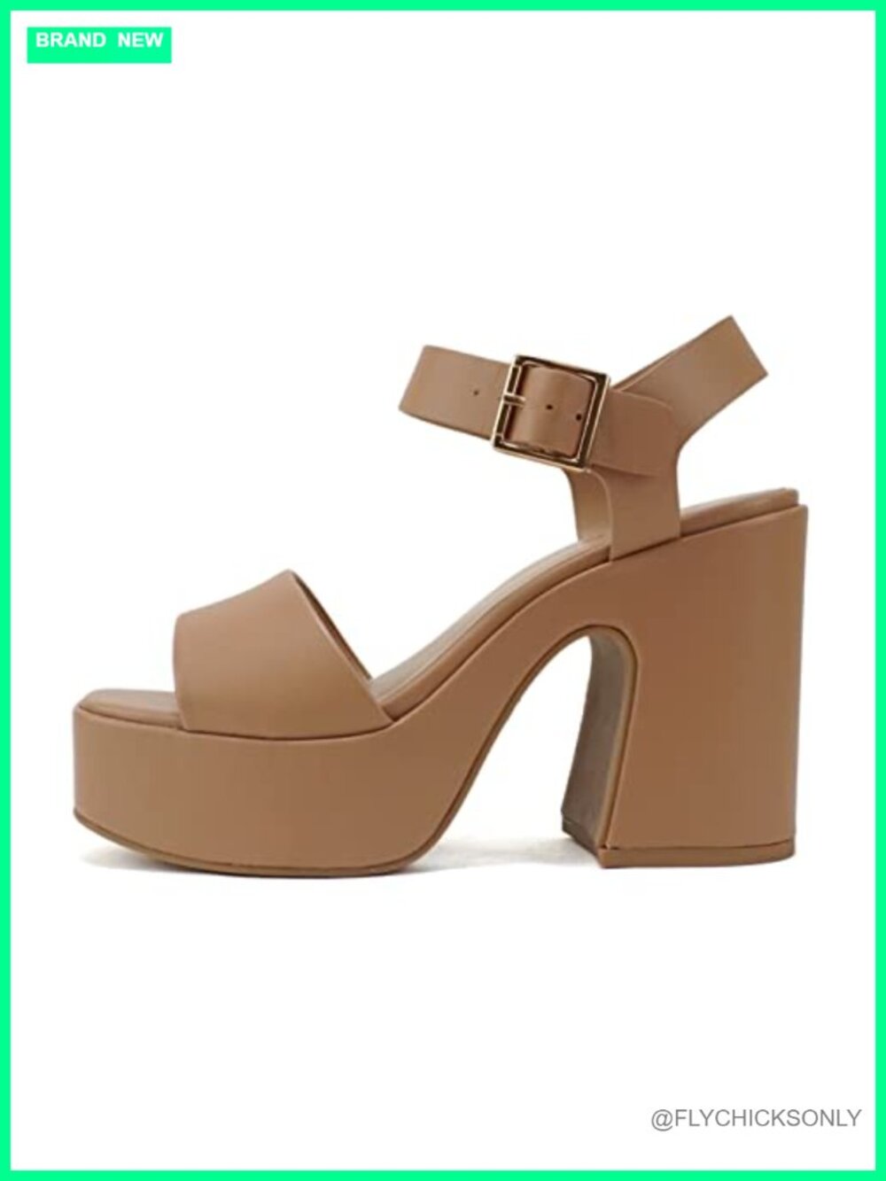 Platform Chunky High Heeled Sandal Open Toe Ankle Strap